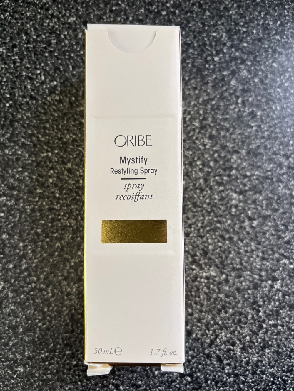 Oribe Mystify Restyling Spray — White with Gold Accent